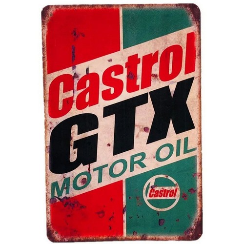 Castrol Oil Gtx - Ретро-табличка Castrol GTX Motor Oil для