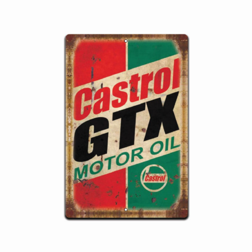 Castrol Oil Gtx - Castrol GTX, винтажный дизайн, табличка для