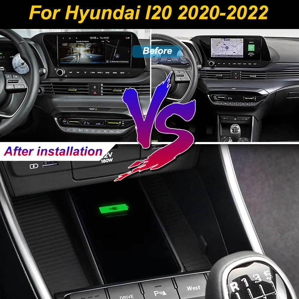 Wireless Car Charger - 2DIN автомагнитола для Hyundai i20 2020-2022