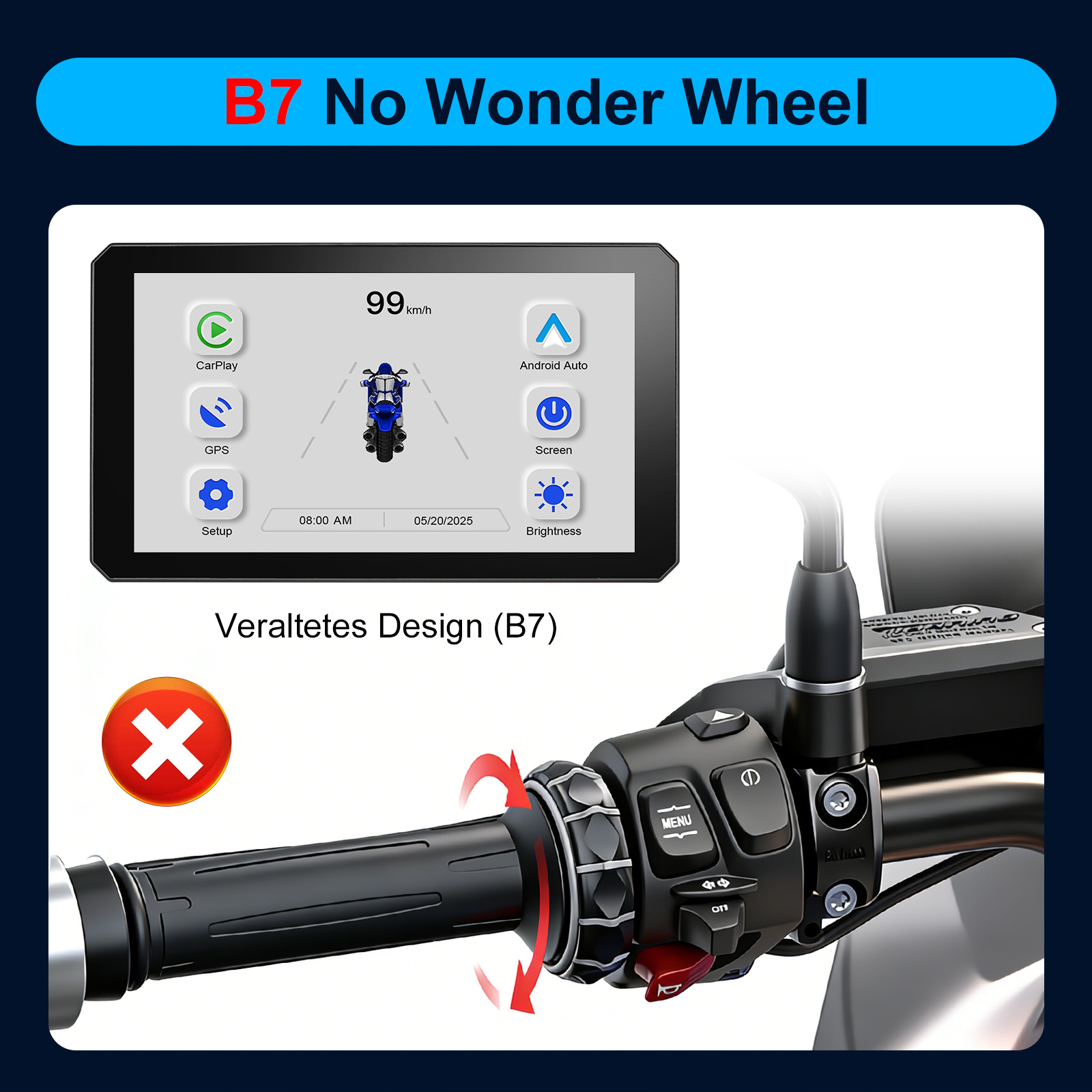 Портативный 7-дюймовый мотонав – обзор и цена Wireless Car Charger