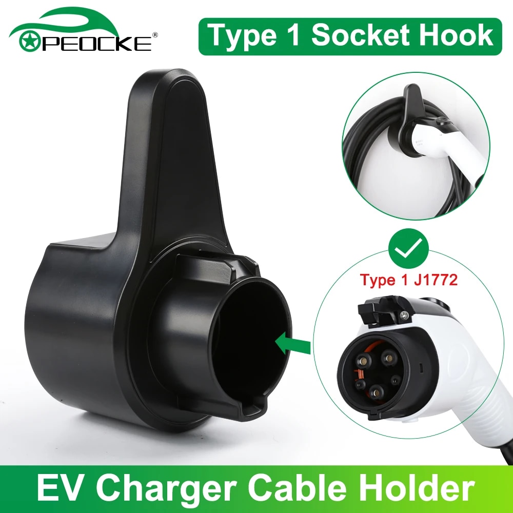 EV тип 1 J1772 Держатель заряд – обзор и цена Car Cable Organizer